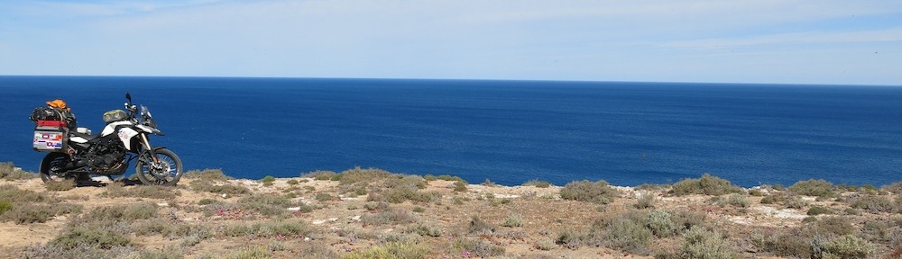 a pat on a motorcycle